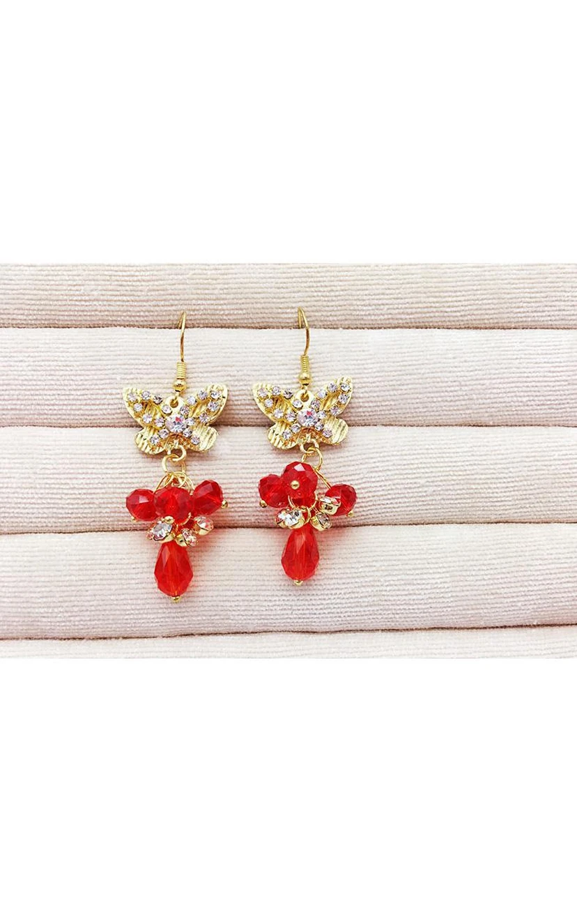 Braut-Kopfschmuck in Rot, Haarschmuck für chinesisches Cheongsam, Hochzeitsaccessoires, Tellerhaarnadel, U-förmige Haarspange view 13