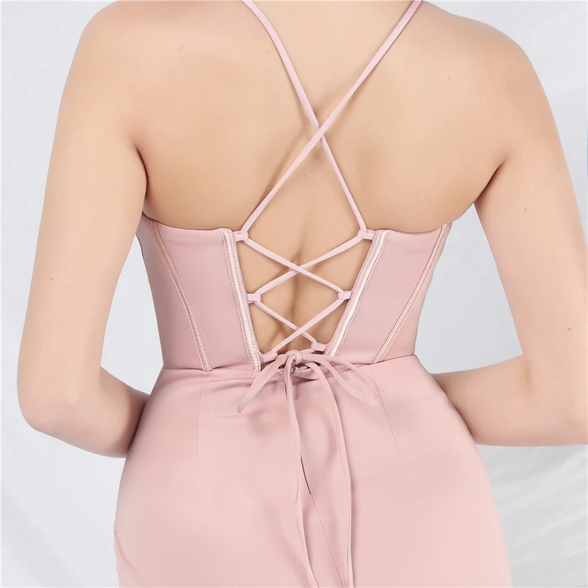 Palace Herringbone Vest High-End Sling Evening Dress view 22