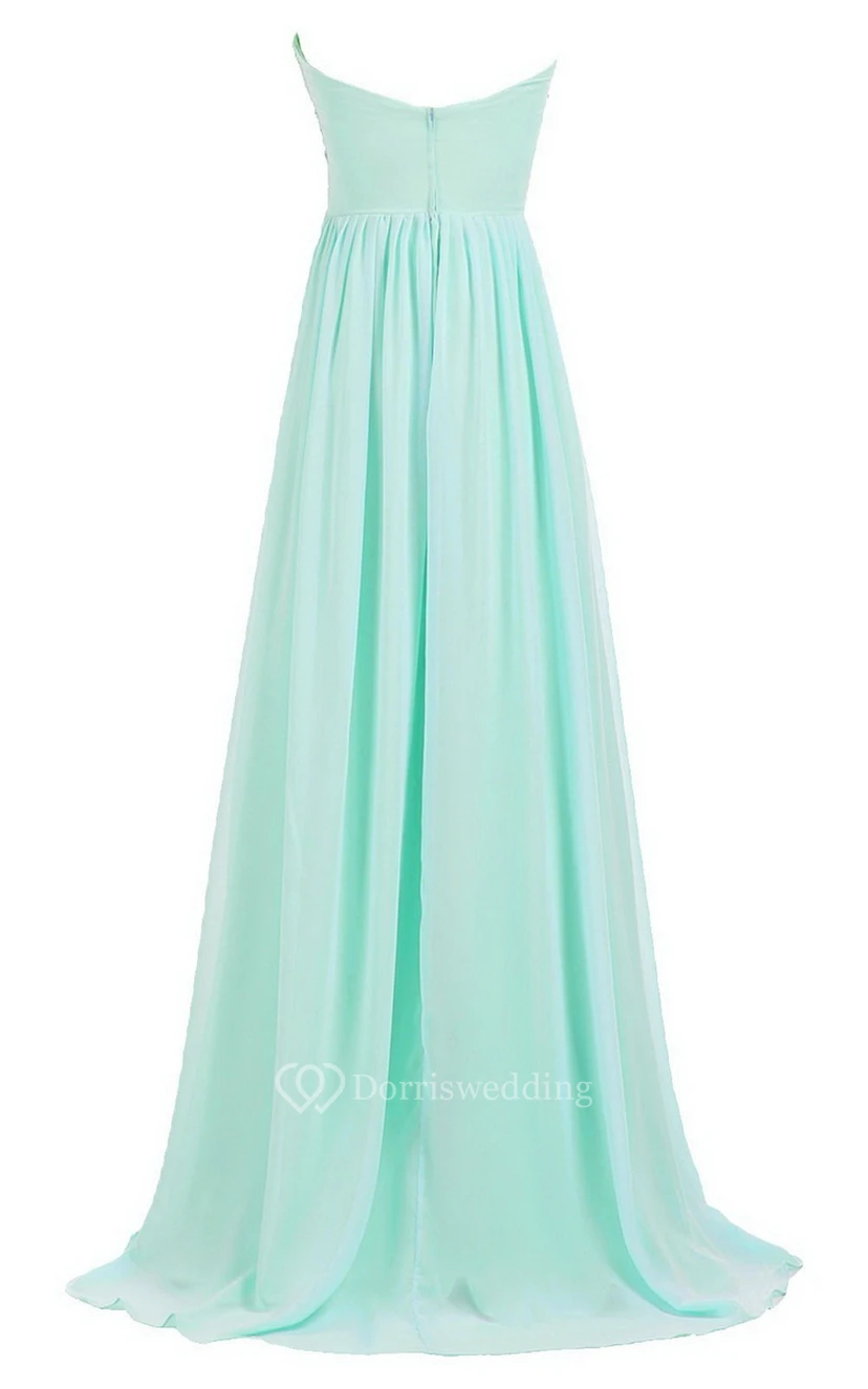 Sweetheart Empire Long Gown With Sequined Bodice view 15