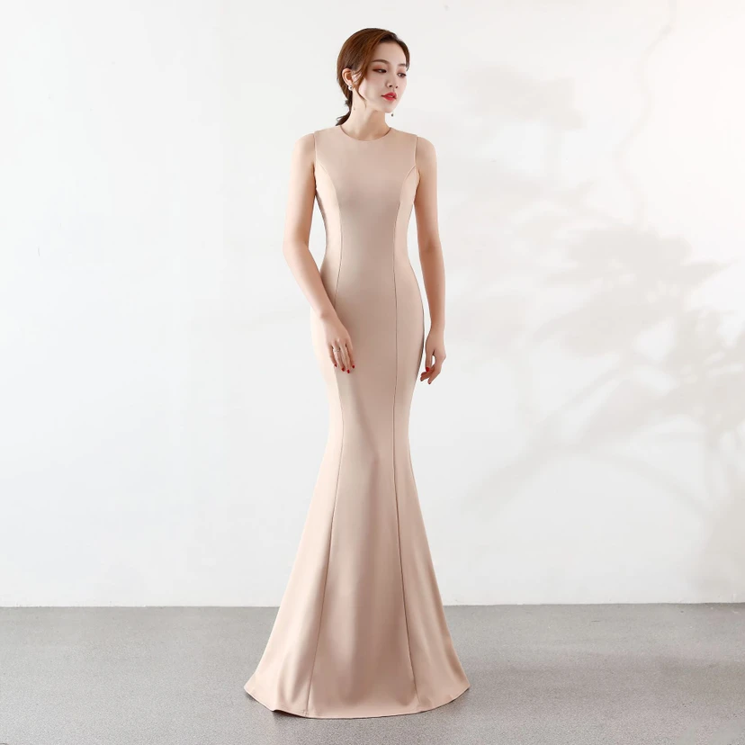 Robe de soirée élégante sirène pour mariée, longue et élégante, idéale pour un banquet ou des fiançailles. Jupe longue pour femme. view 22