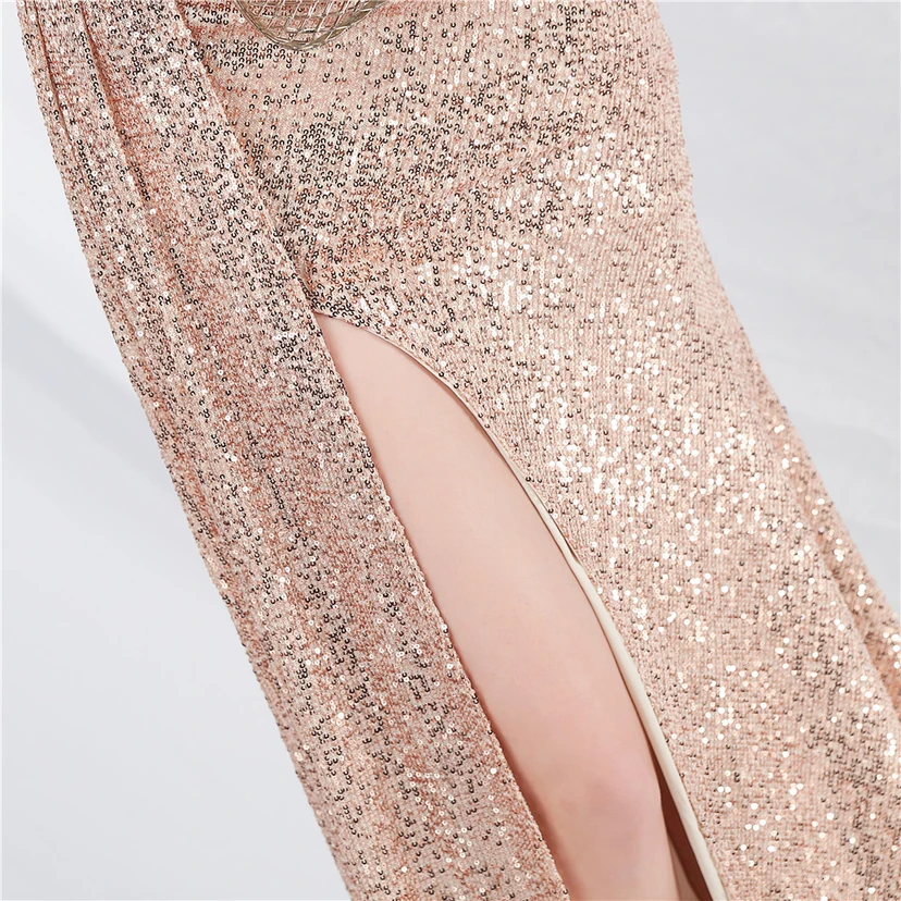 Cross-Border Dress Sequined Ribbon Long Evening Dress view 18