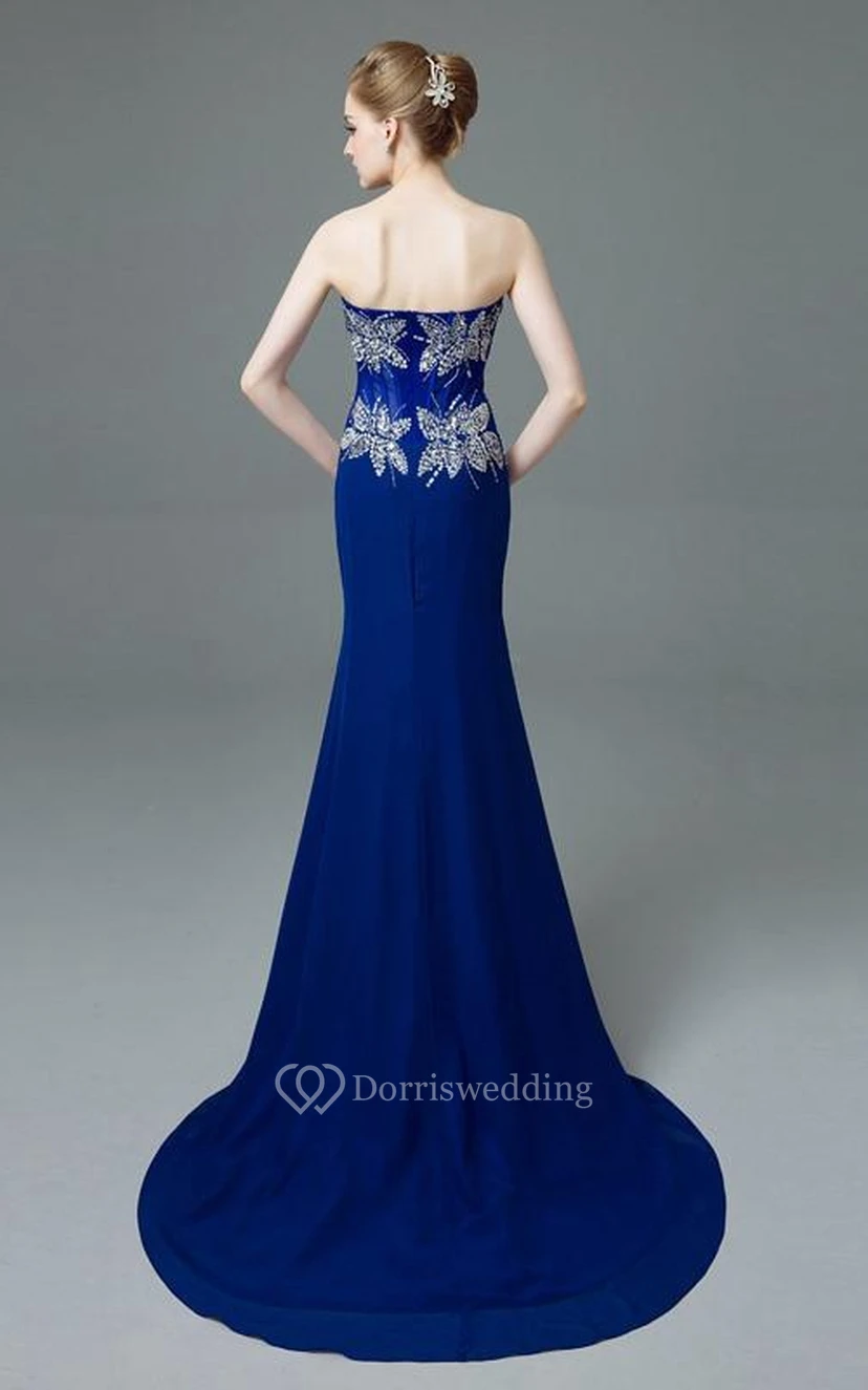 Sweetheart A-Line Beading Sequins Split-Front Prom Dress view 2
