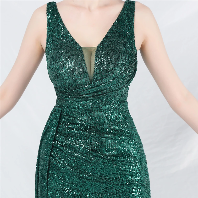 Cross-Border Dress Sequined Ribbon Long Evening Dress view 34
