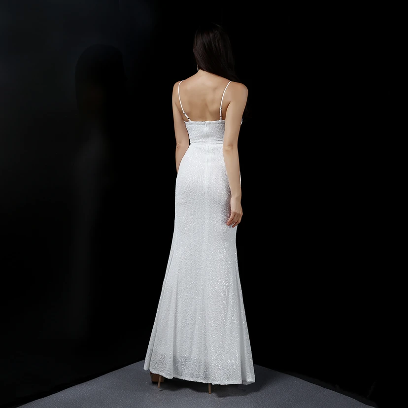 Märchenhaftes, verträumtes Promi-Party-, sexy, langes, schlankes Abendkleid mit Meerjungfrauenschnitt view 2