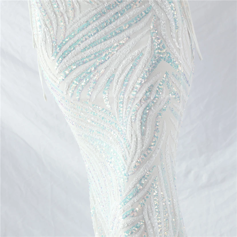 Double-Binding Rope-Binding Craft-Made Ostrich Feather Encrypted Laminated Beads High-End Evening Dress view 40