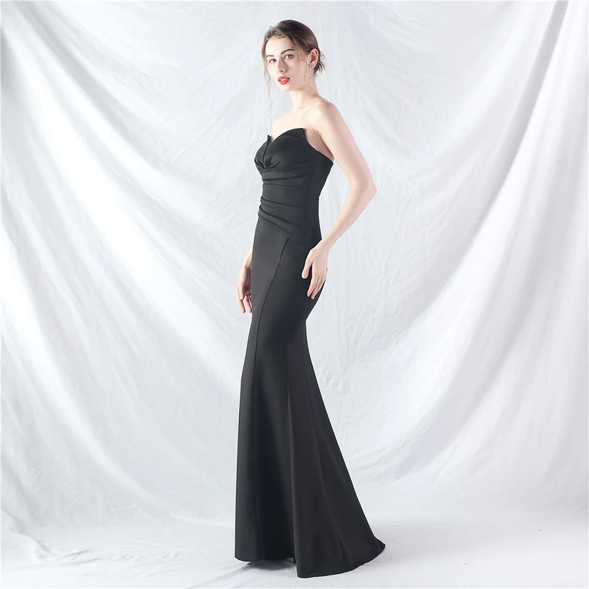 Craft Dress Sexy Off-Shoulder Wrapped Chest Satin Evening Dress view 52