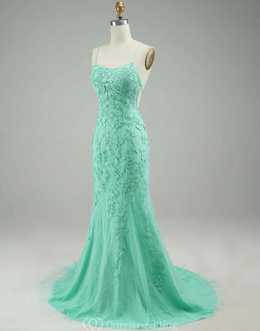 Lace Spaghetti Sheath Tulle Casual Dress view 6