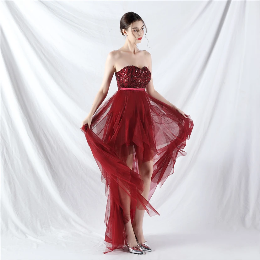 Kleid mit positionierten Blumenperlen und gespleißtem Netzstoff view 31
