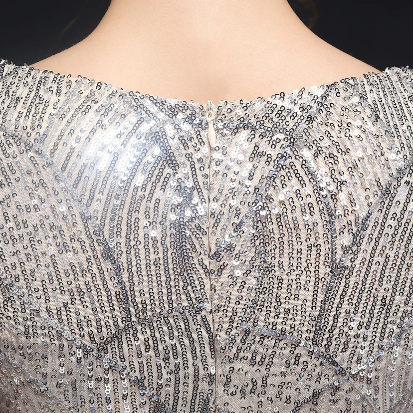 Robe de soirée élégante à sequins, longue, cintrée et sirène, idéale pour les réceptions et les célébrités. view 27