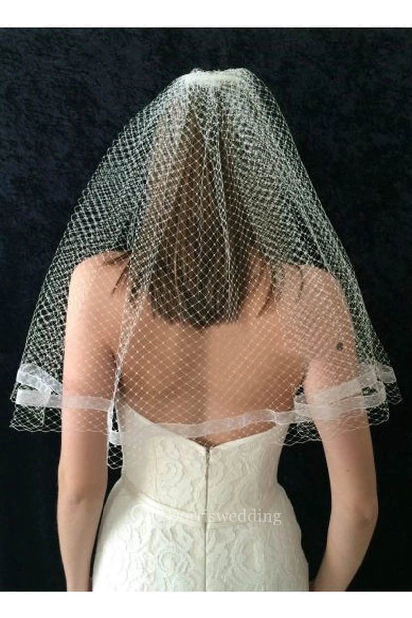 Simple Retro Single Layer Mesh Bride Wedding Veil