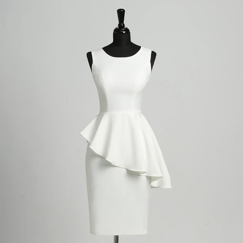 Sheath Sleeveless Knee-length Zipper Sexy Elegant Satin Dress