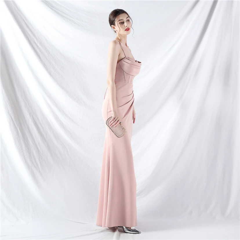 Palace Herringbone Vest High-End Sling Evening Dress view 19
