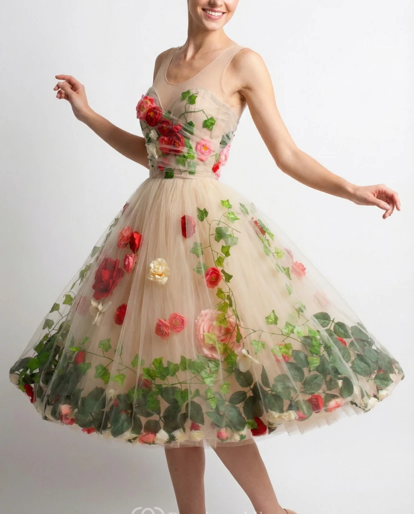 Short Tulle Wedding & Cocktail Dress Plus Size