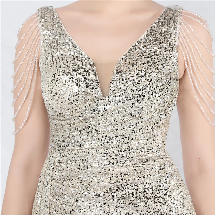 Cross-Border Dress Crafted Custom-Made Beaded Sequined Long Evening Dress view 37