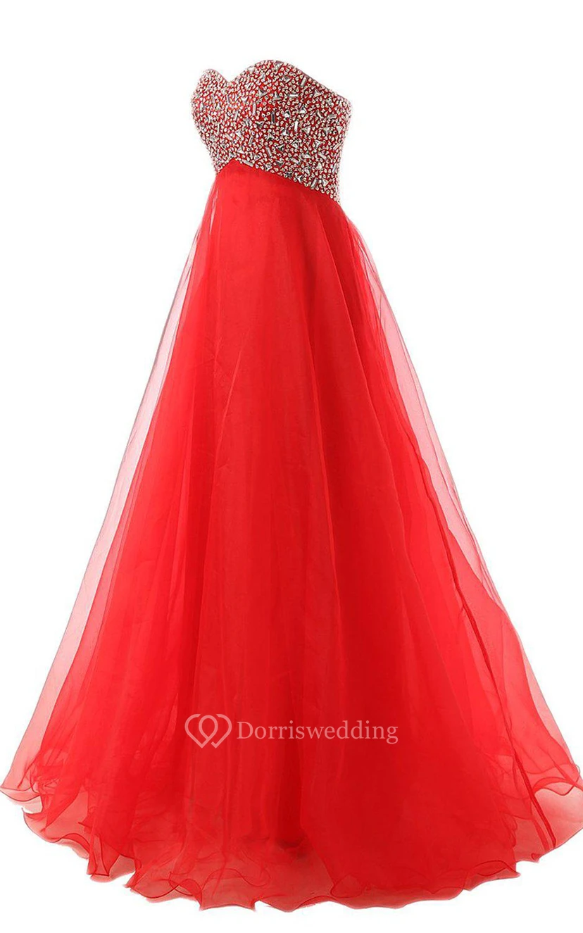 Sweetheart A-line Gown With Beaded Bodice view 2