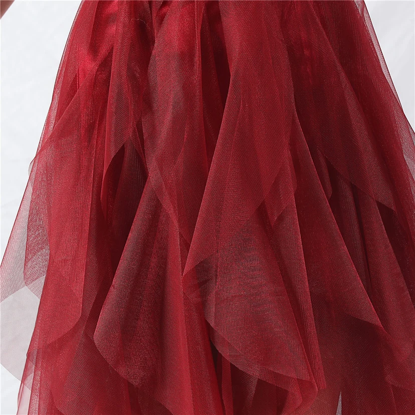 Kleid mit positionierten Blumenperlen und gespleißtem Netzstoff view 36