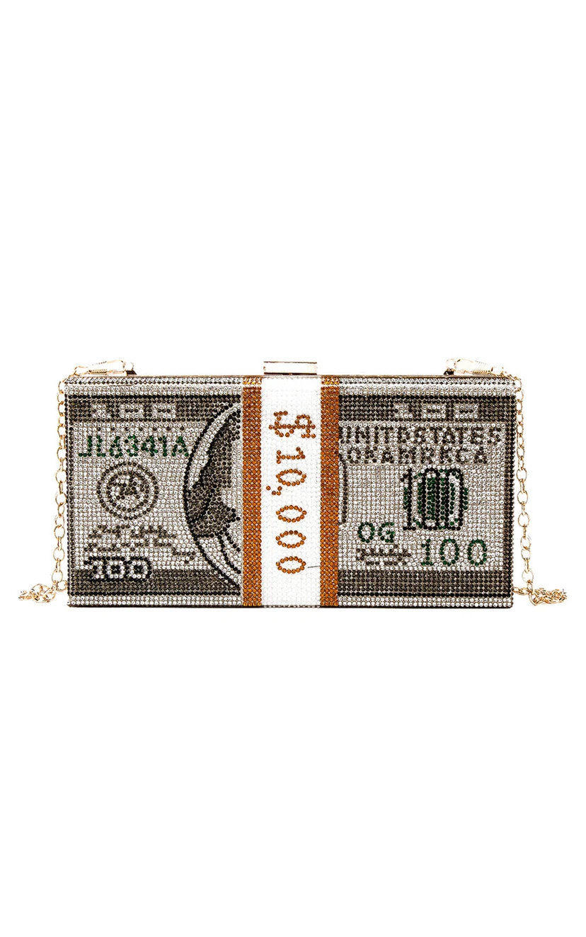 Crystal Metal Snap Clutch view 4