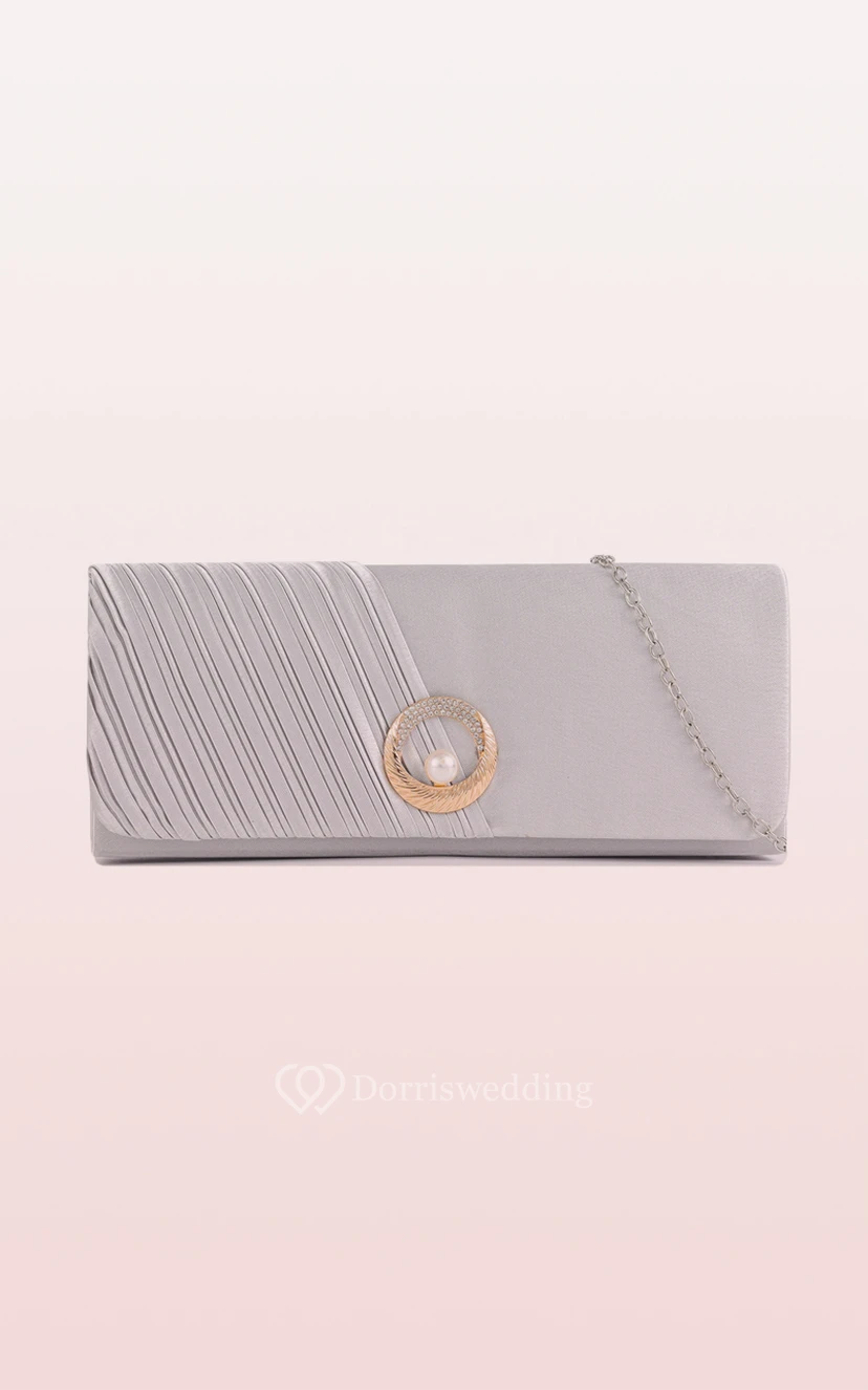 Satin Clutch with Pearl view 2