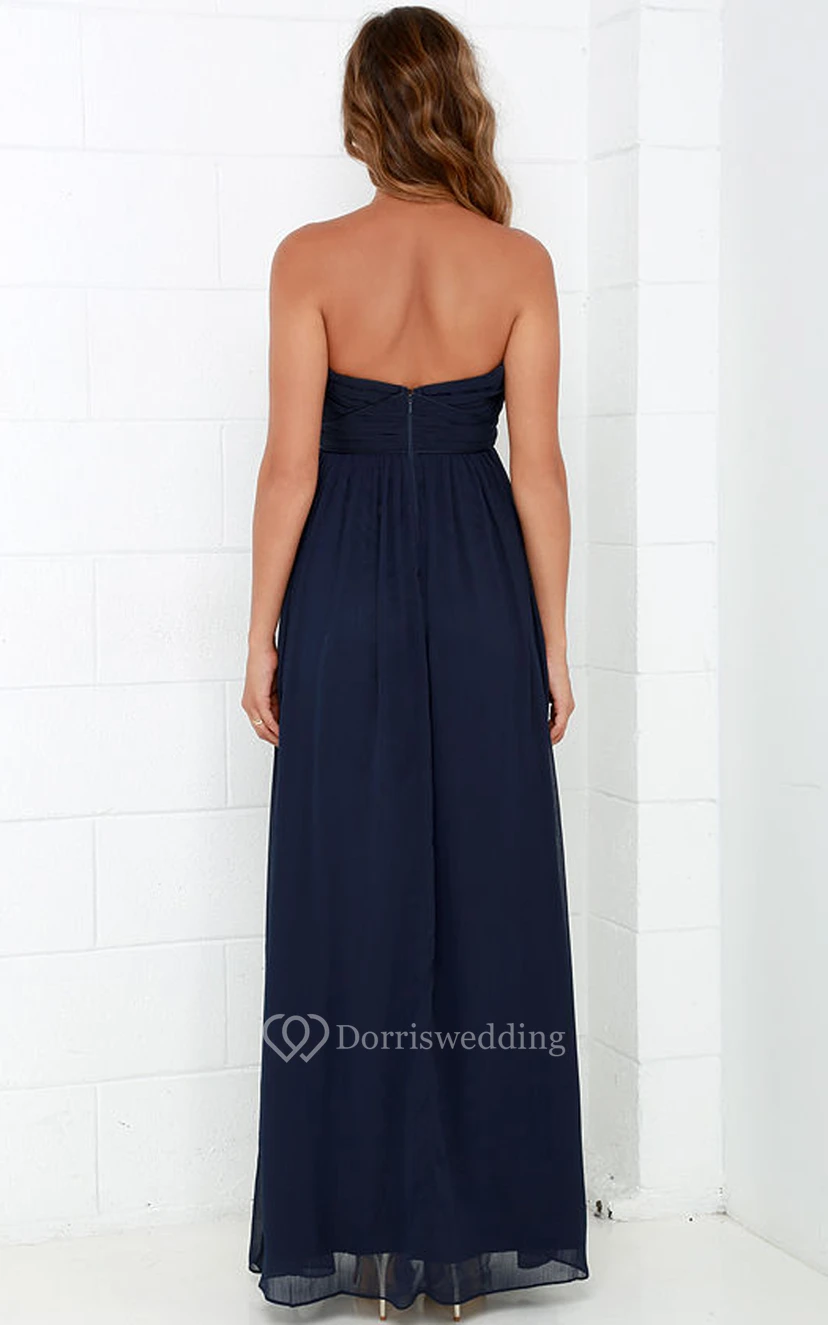 Empire Long Sweetheart Chiffon Sassy Dress view 4