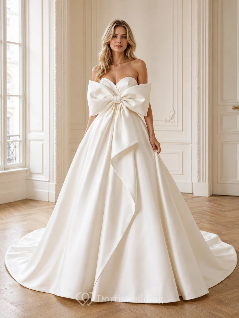 Schulterfreies Ballkleid – ein elegantes Brautkleid