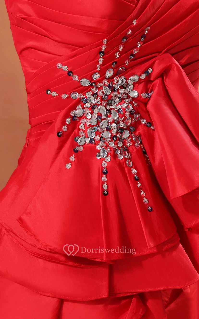 Sexy Sweetheart Taffeta Mermaid Gown With Sequins and Back Keyholes view 4