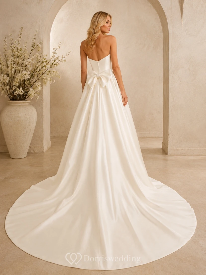 Ball Gown Strapless a Elegant Bridal Wedding Dress view 2