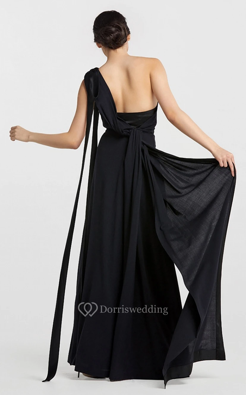 Robe de soirée fourreau simple en dentelle avec ceinture view 2