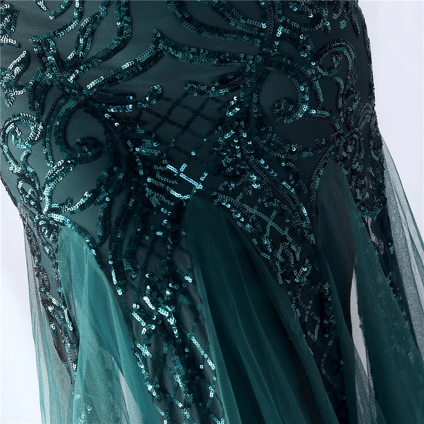 Robe de soirée haut de gamme en maille perlée et ornée de perles, modèle 3034. view 36