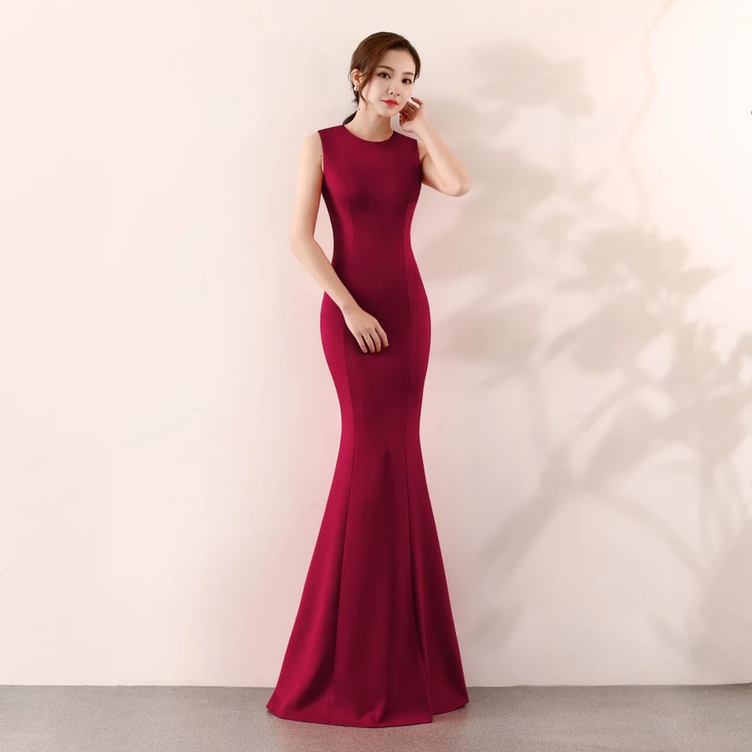Robe de soirée élégante sirène pour mariée, longue et élégante, idéale pour un banquet ou des fiançailles. Jupe longue pour femme. view 41