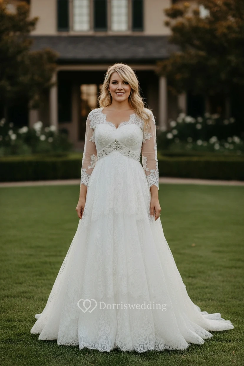 Gemütliches Boho-Brautkleid für den Winter view 3
