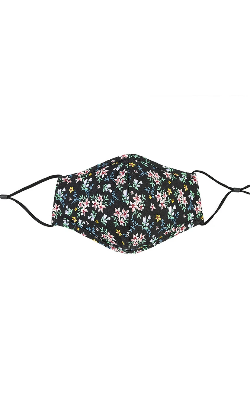 Non-medicial 3 Colors Floral Printed Cotton Reusable Face Mask view 3