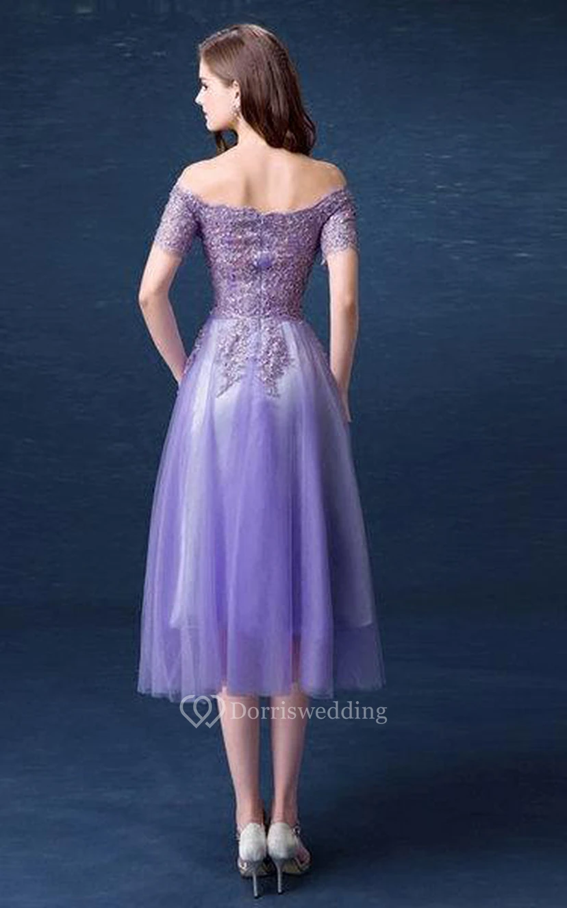 Robe de demoiselle d'honneur longue violette, robe de soirée de bal de fin d'année, robe de mariée view 2