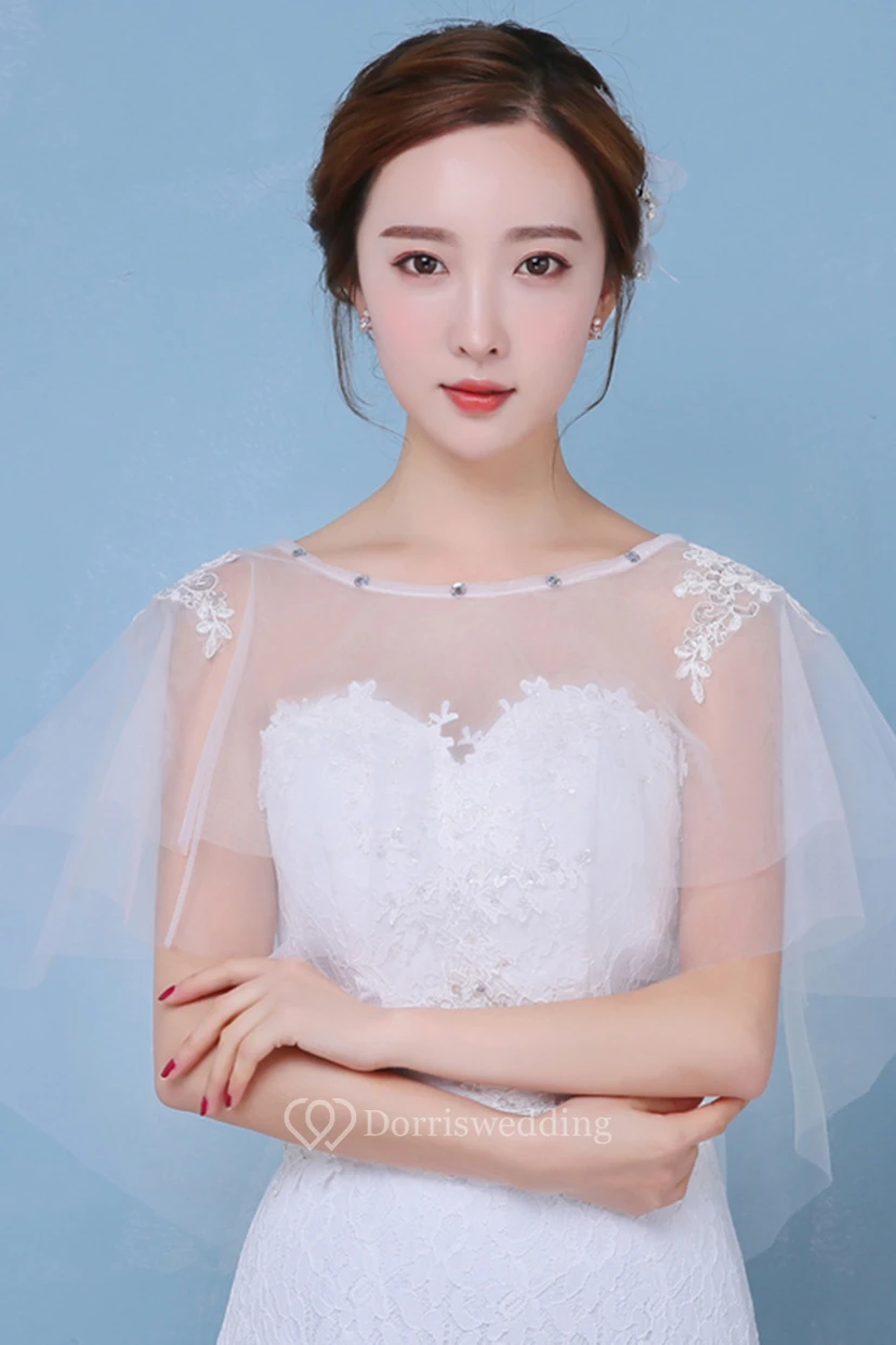 Neuer Mesh-Umhang mit Diamantspitze für Frühling und Sommer