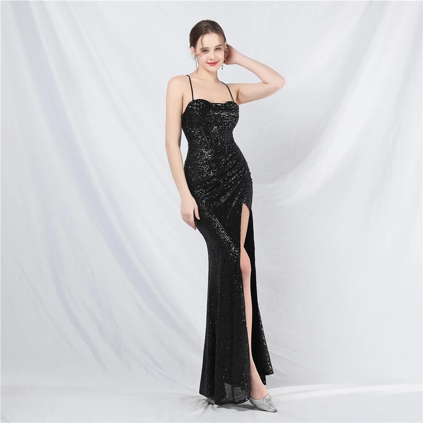 Palace Style Fishbone Waist Heavy Beading High-End Evening Dress view 30