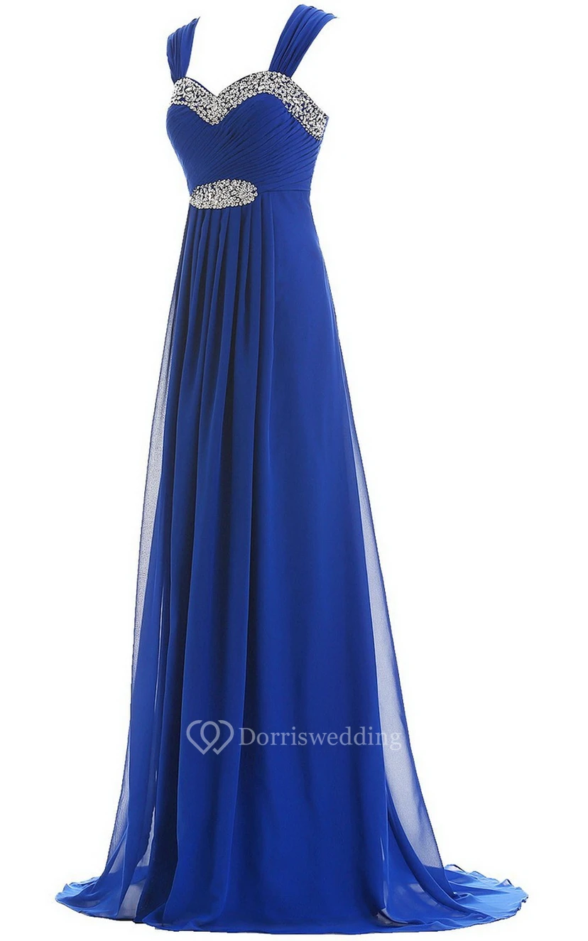 Sweetheart Beading Sweep Train With Zipper Back view 7