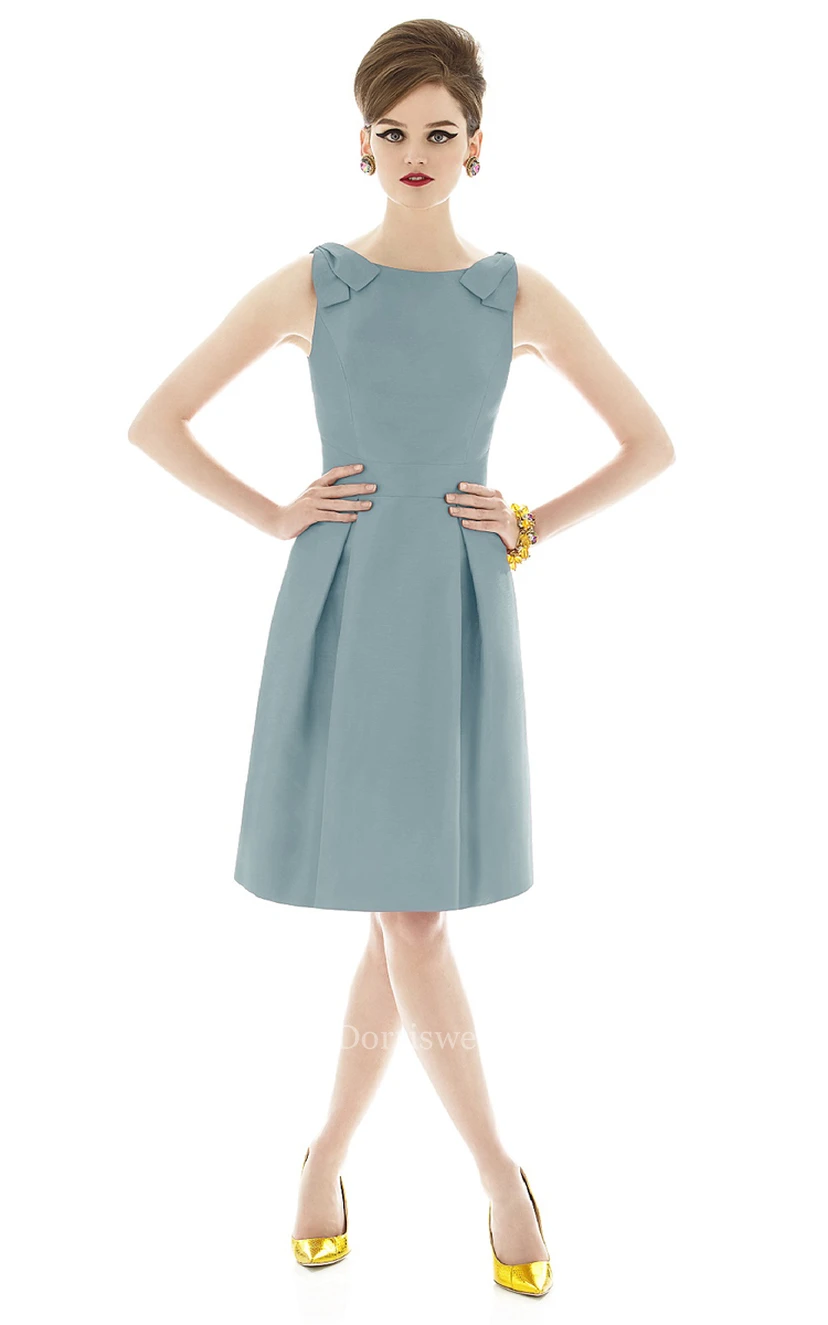 Sleeveless Charming A-Line Dress With Low-V Back view 5