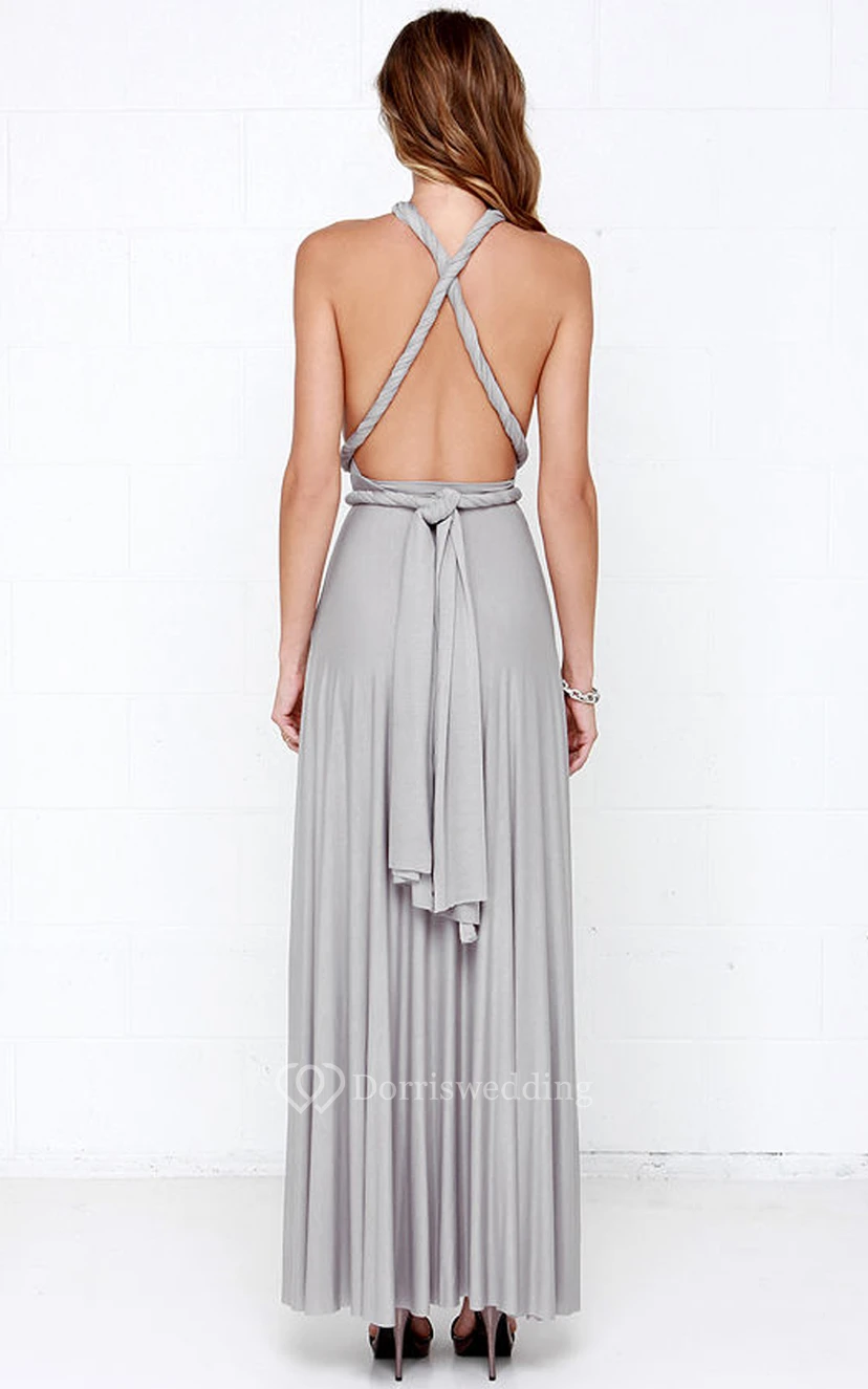 Vestido de punto sin mangas con tirantes convertibles view 6