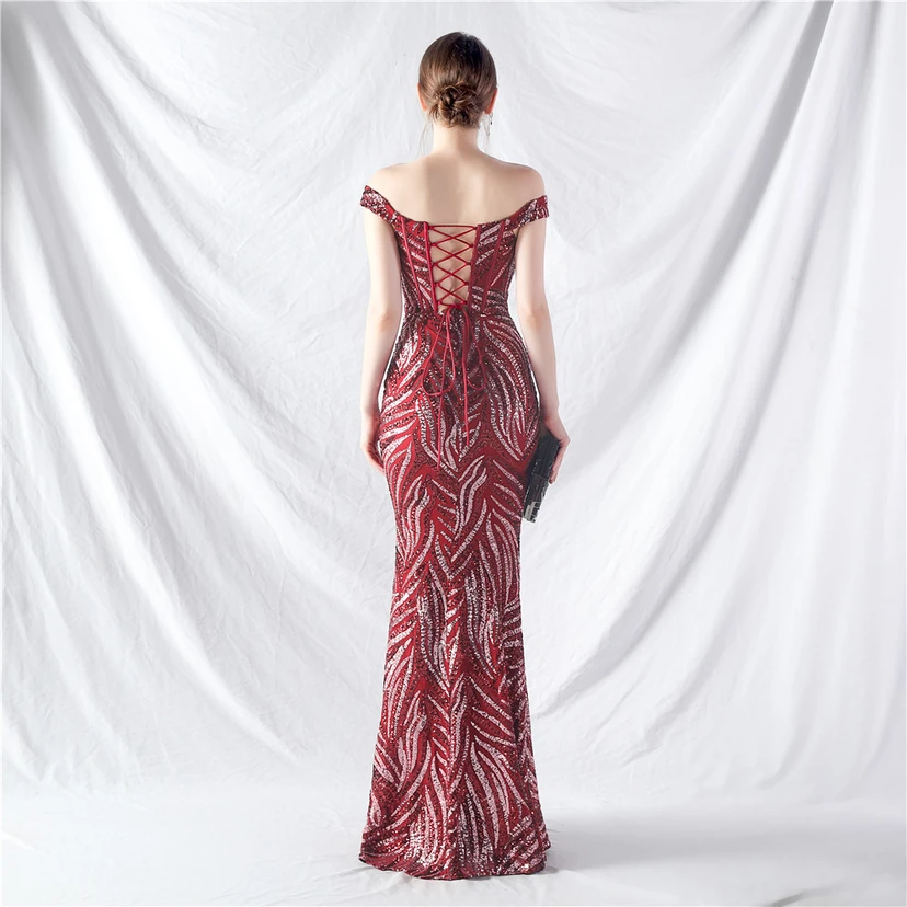Palace Herringbone Waist Vest High-End Evening Dress view 26