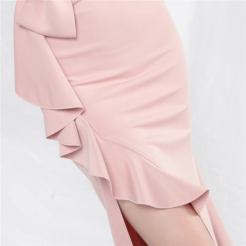 Brautjungfern-Empfangsdinner: Schulterfreies, trägerloses, langes Abendkleid view 18