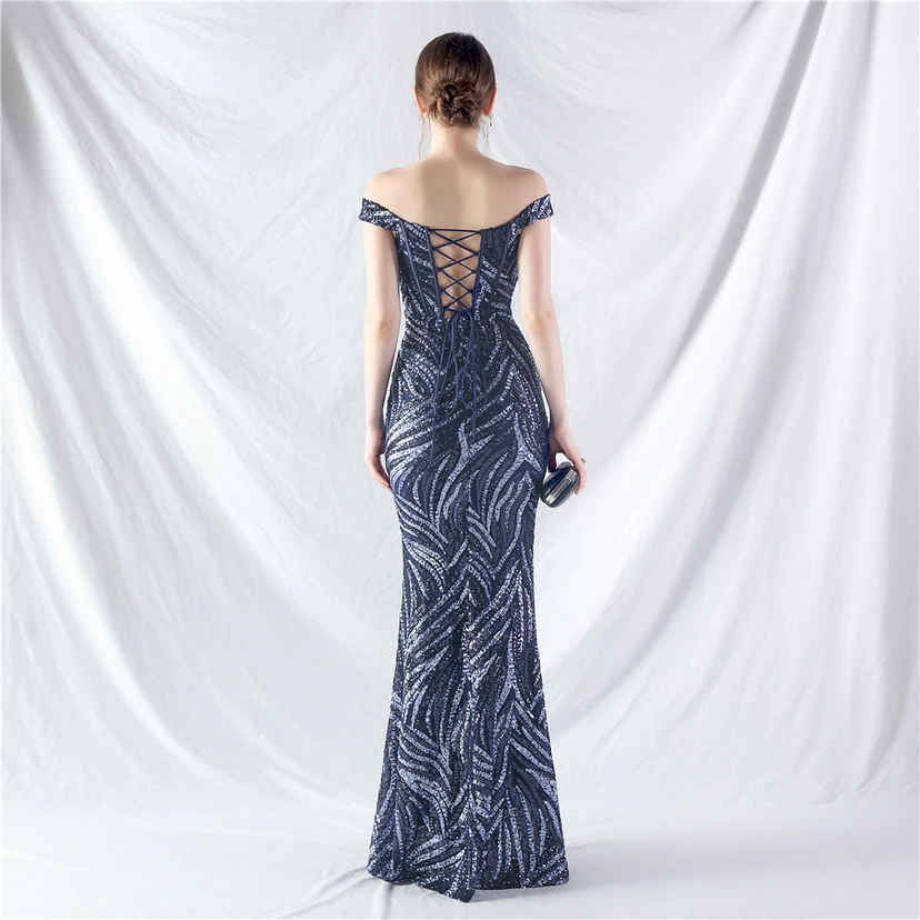 Palace Herringbone Waist Vest High-End Evening Dress view 36