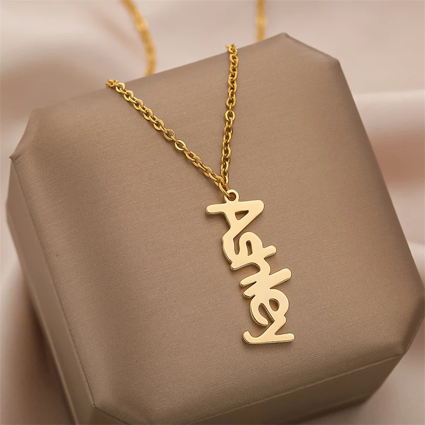Personalised Name Titanium Steel Necklace view 5
