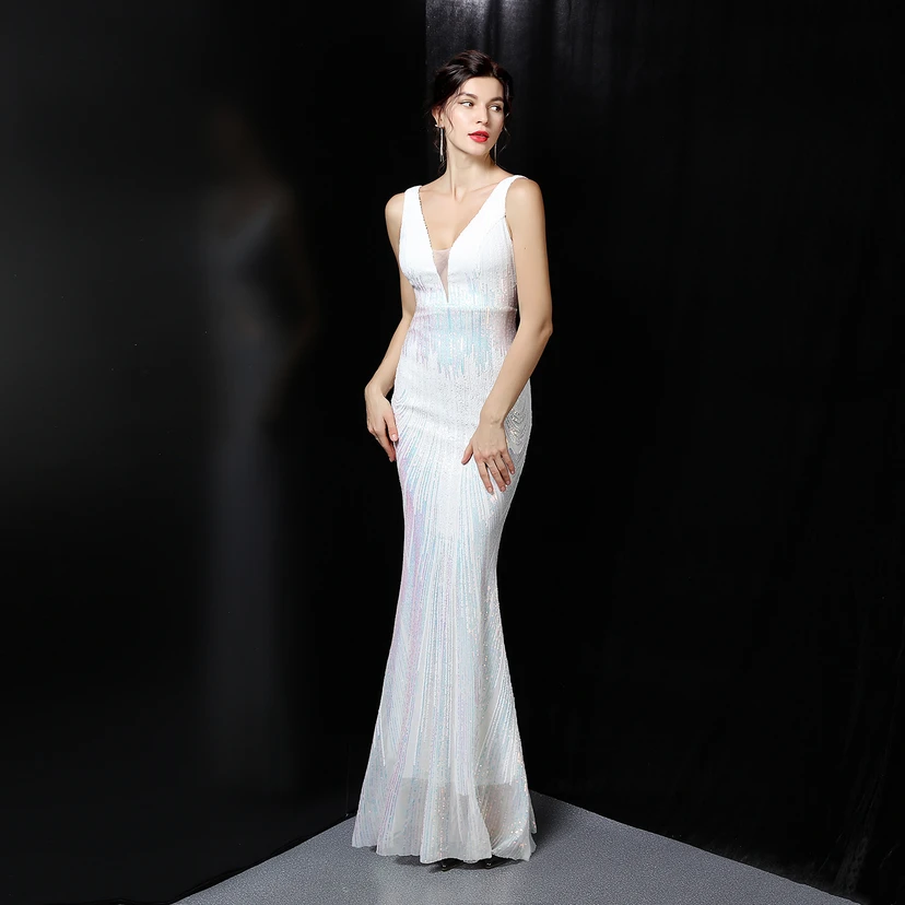 Fairy Dream Celebrity Party Party Evening Sexy Long Slim Toast Bride view 2