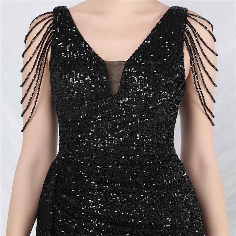 Cross-Border Dress Crafted Custom-Made Beaded Sequined Long Evening Dress view 46