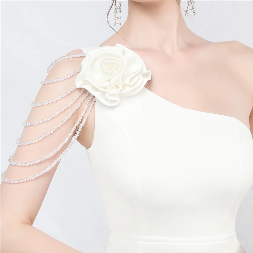 Craft Beading Flower Dinner Wedding Celebration Car Model Long Evening Dress view 27