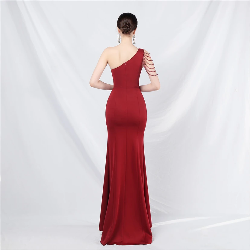 Craft Beading Flower Dinner Wedding Celebration Car Model Long Evening Dress view 54