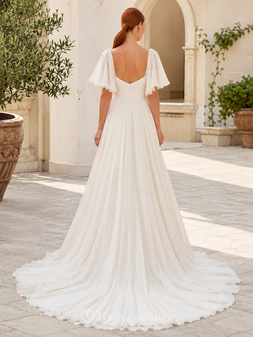 Brautkleid aus Satin im Meerjungfrauenstil, trägerlos, mit Schleppe view 2