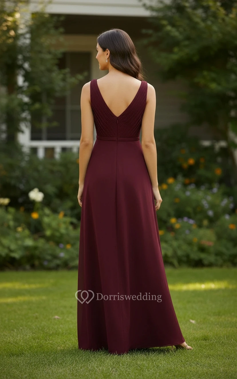 Timeless Sleeveless Chiffon Evening Gown view 2