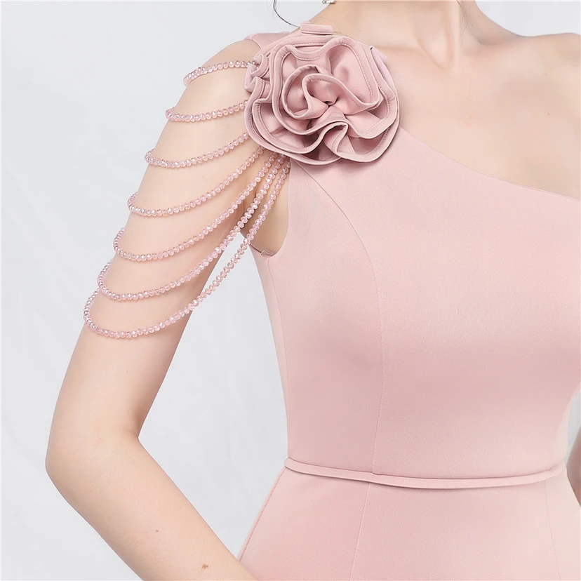 Craft Beading Flower Dinner Wedding Celebration Car Model Long Evening Dress view 17