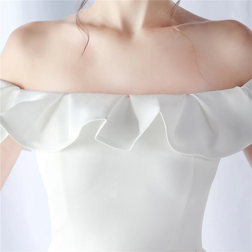 Exhibition Etiquette Bridesmaid Satin Sling Tube Top Evening Dress view 8