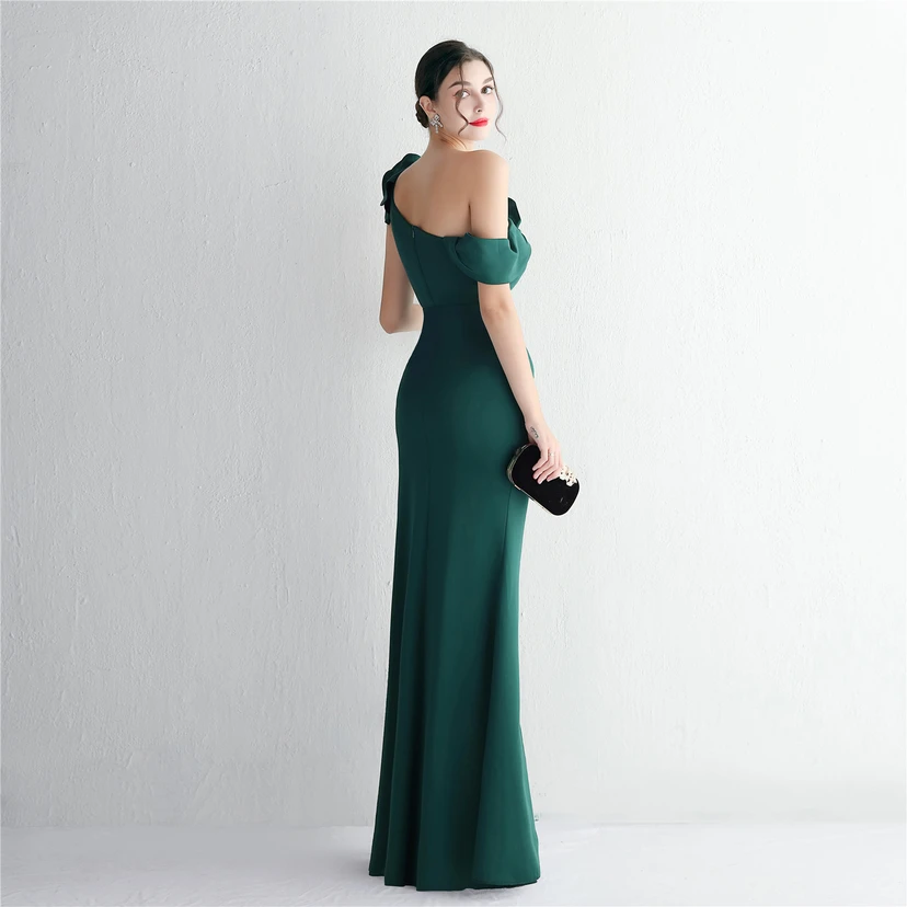 6 Farben One Shoulder Bankett Abendkleid Mode Party Langes Elegantes Schlankes Sexy Meerjungfrauenkleid view 26